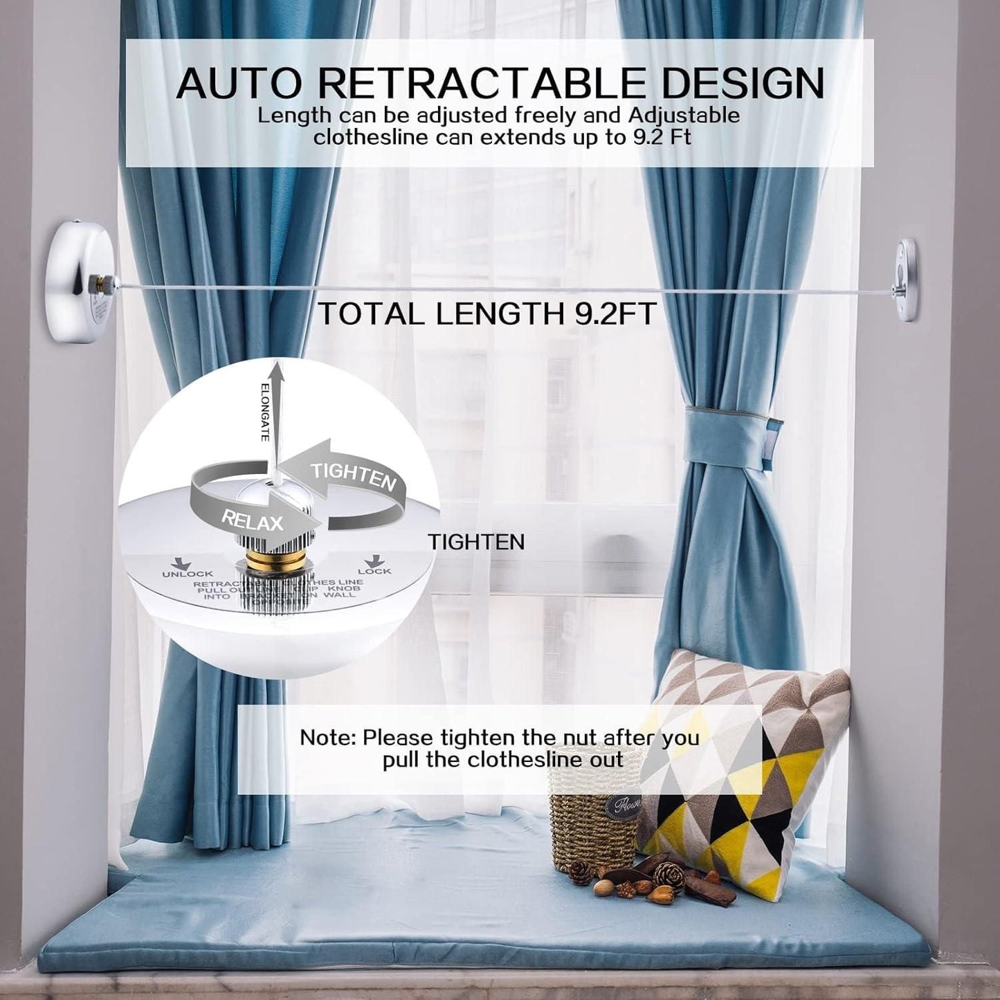 SpaceSaver™ Clothesline Stainless Pro