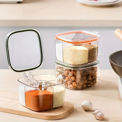 5 Section Transparent Spice Box