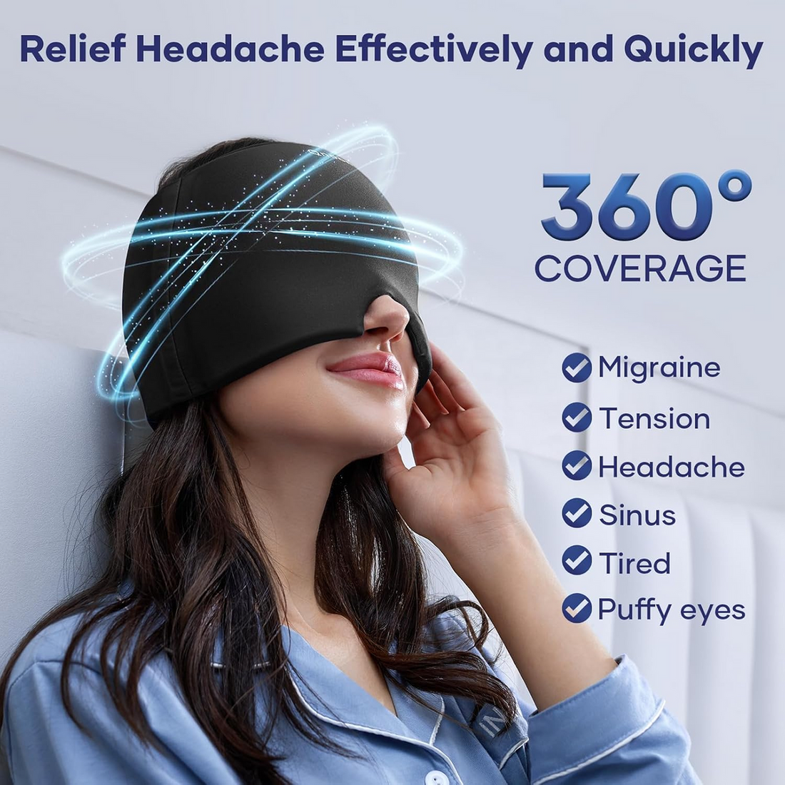 Migraine Relief Cap – Hot & Cold Therapy Headache Cap for Migraine